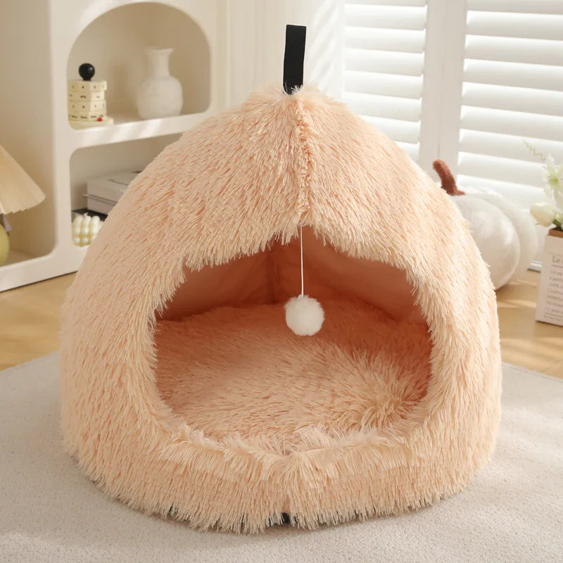 Dog Pad Bed Sweet Soft Warm Pet Basket Cozy Kitten Lounger Cushion Pet House Tent Small Dog Sleeping Bed Mat Foldable Washable