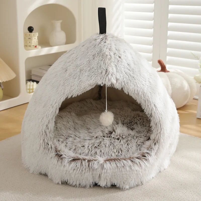 Dog Pad Bed Sweet Soft Warm Pet Basket Cozy Kitten Lounger Cushion Pet House Tent Small Dog Sleeping Bed Mat Foldable Washable