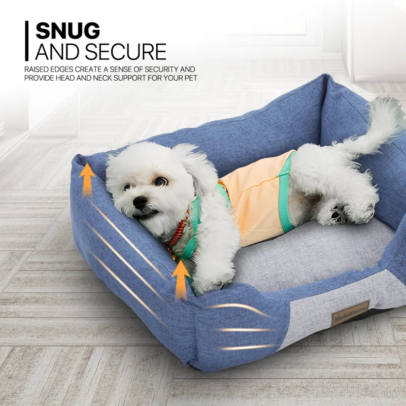 Cuddler Dog Bed, Dog Sofa Bed with Sides, Non-Slip Bottom for Small & Medium Dogs, Machine Washable