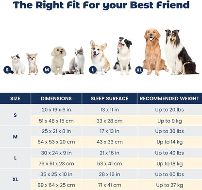 Removable Washable Dog Bed for Medium Dog - Rectangle Pet Bed for Large Cats with Zipper Cover Bolster Cuddle Puppy Bed with Supportive Side Wall Slip-Resistant Bottom, Dark Gray 30 Inch