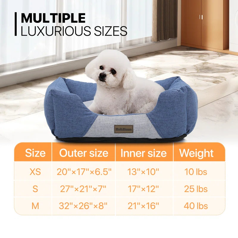 Cuddler Dog Bed, Dog Sofa Bed with Sides, Non-Slip Bottom for Small & Medium Dogs, Machine Washable