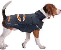 NFL Chicago Bears Puffer Vest for Dogs & Cats, Size Medium. Warm, Cozy, and Waterproof Dog Coat, for Small and Large Dogs/Cats. Best NFL Licensed PET Warming Sports Jacket