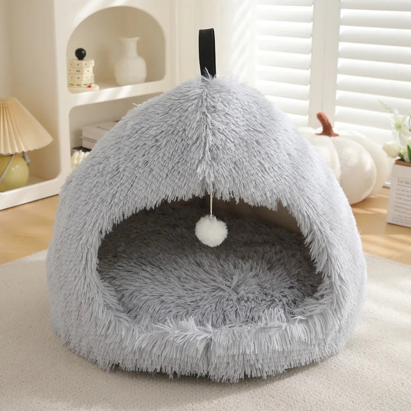 Dog Pad Bed Sweet Soft Warm Pet Basket Cozy Kitten Lounger Cushion Pet House Tent Small Dog Sleeping Bed Mat Foldable Washable